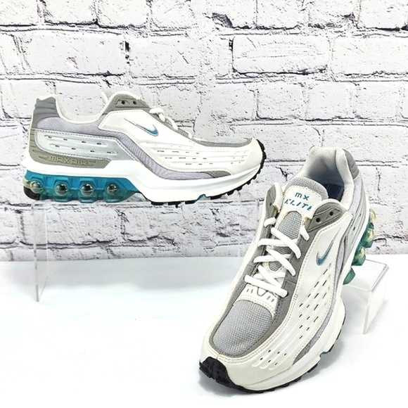 NIKE AIR MAX ELITE 2002 – Vintage NIB, running shoes, grey/blue/turq, size  10 - Picture 4 of 17